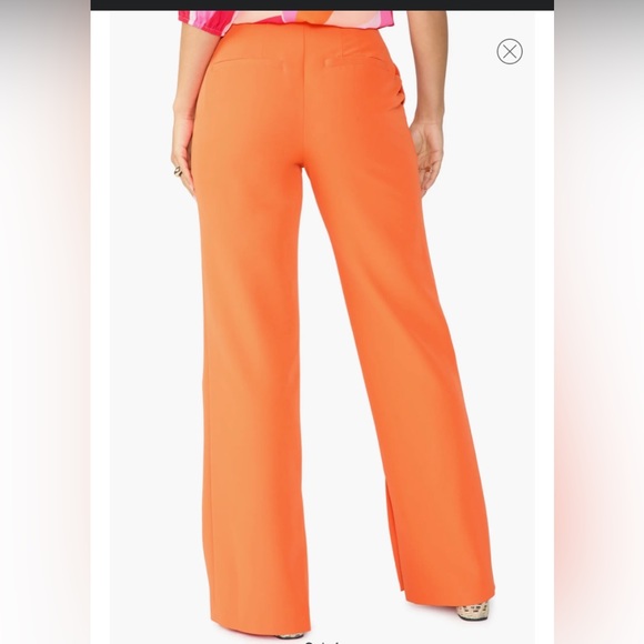NWT Primark Sz 8 Orange dressy pants wide bottom with slit - Fabulous - Picture 2 of 15